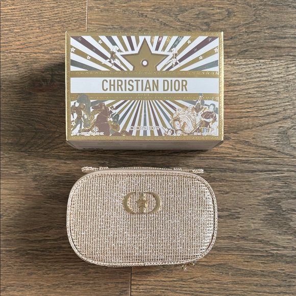 Dior Handbags - DIOR GOLD COSMETIC BAG
